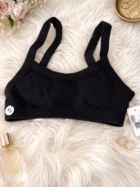 Aeropostale Black Seamless Crop Bralette